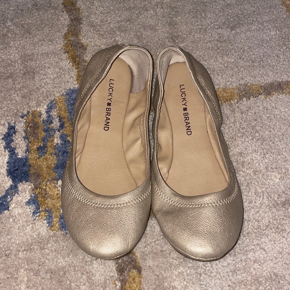 Gold Lucky Brand Flats